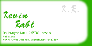 kevin rabl business card